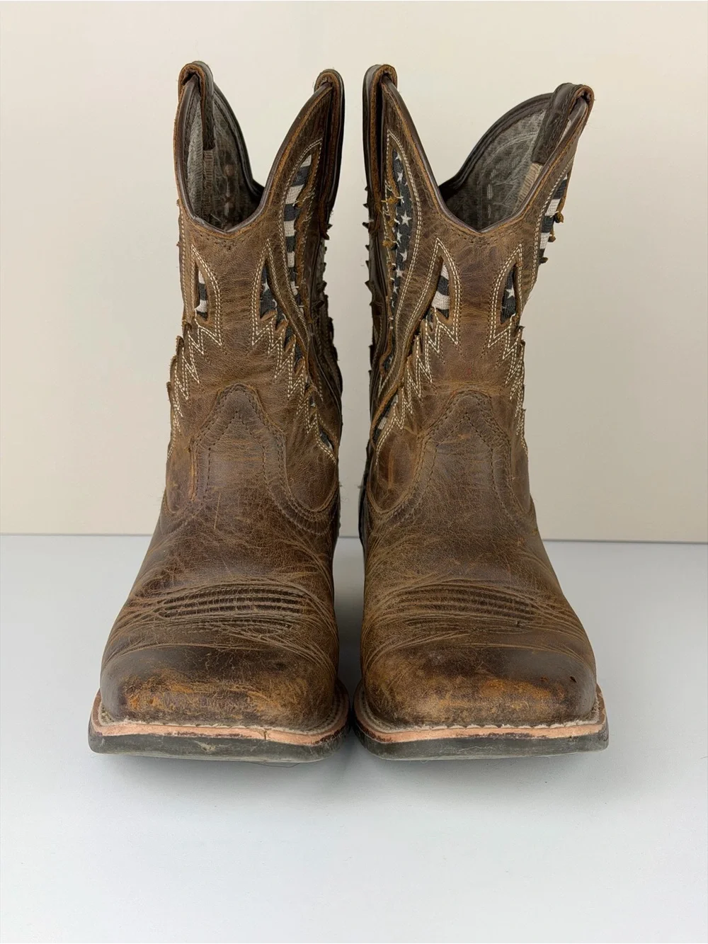 Ariat Kids Brown Leather Western Cowboy Boots Little Boys Size 2 Style 10044485
